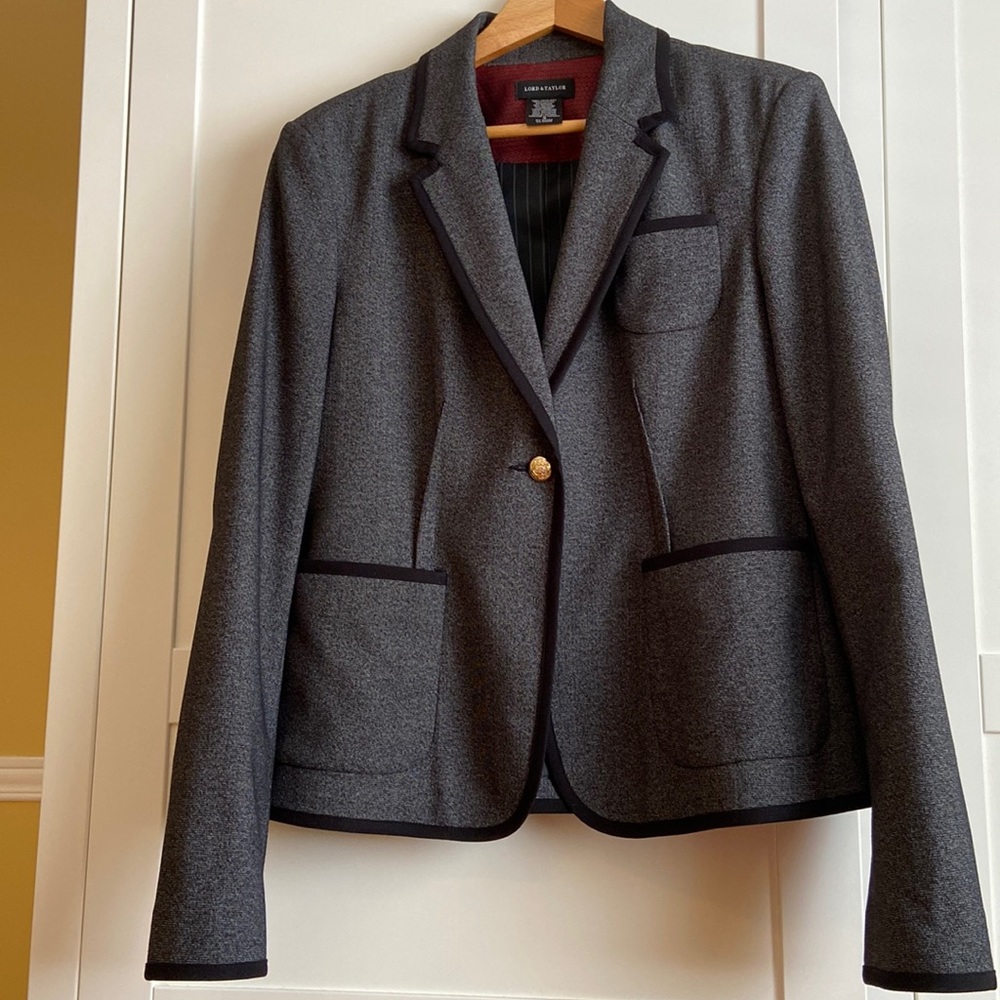 Lord and Taylor, Tailored blazer with gold button details